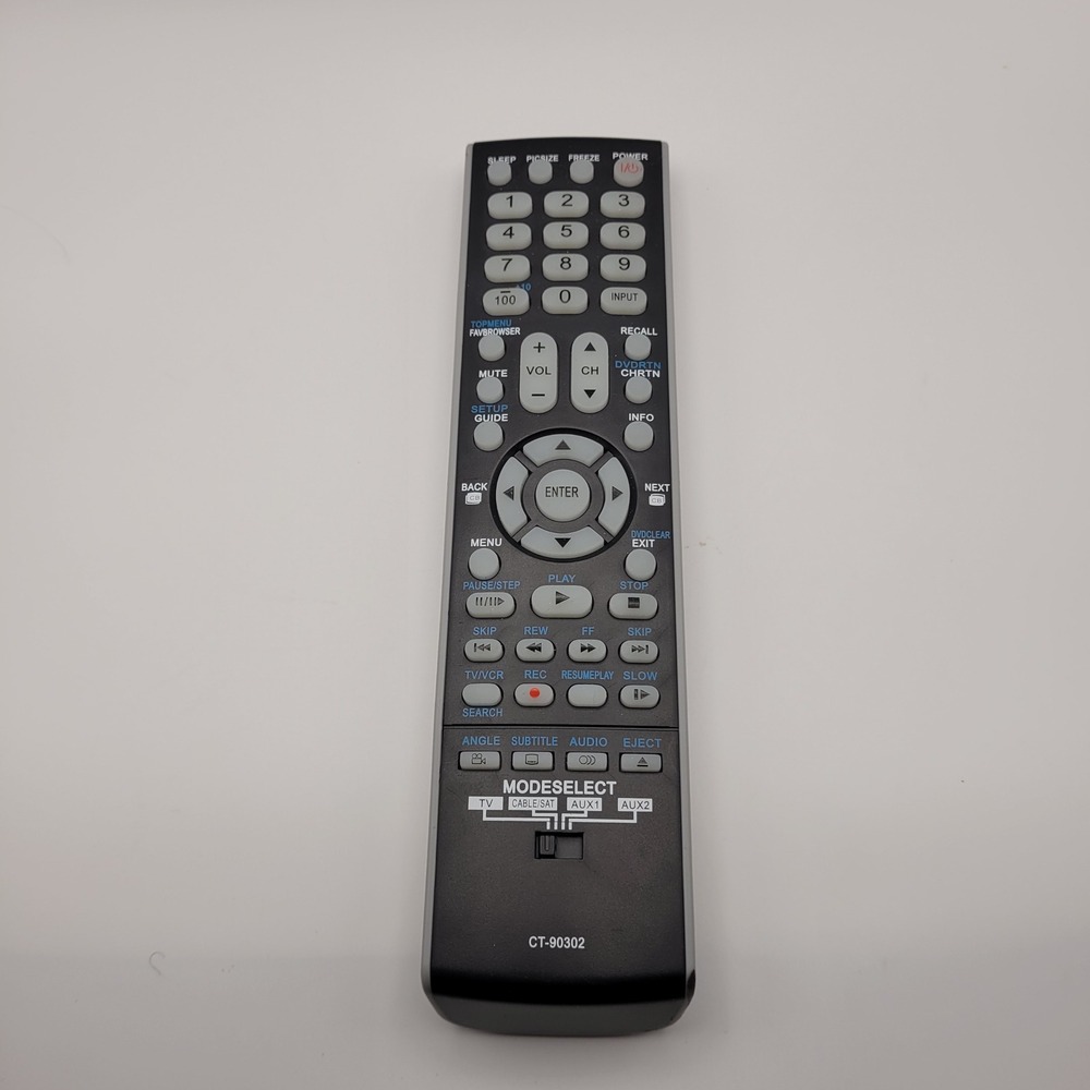 Toshiba CT-90302 TV Remote Control with Mode Select for Cable SAT AUX1 AUX2